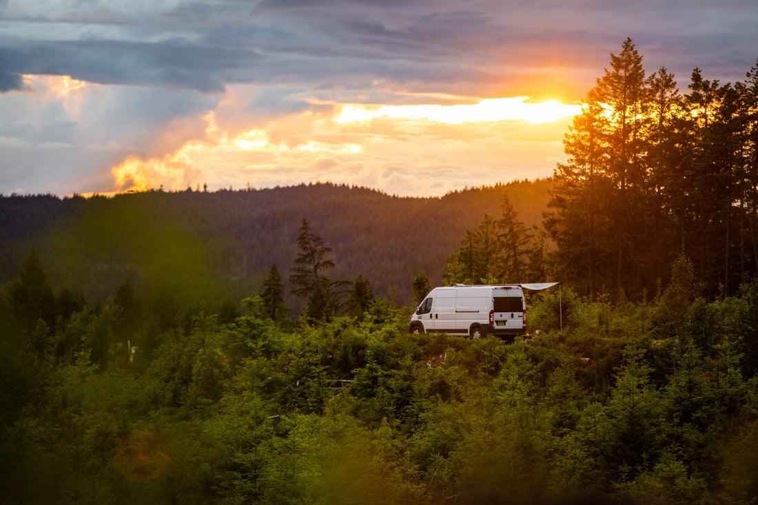 RV at sunset