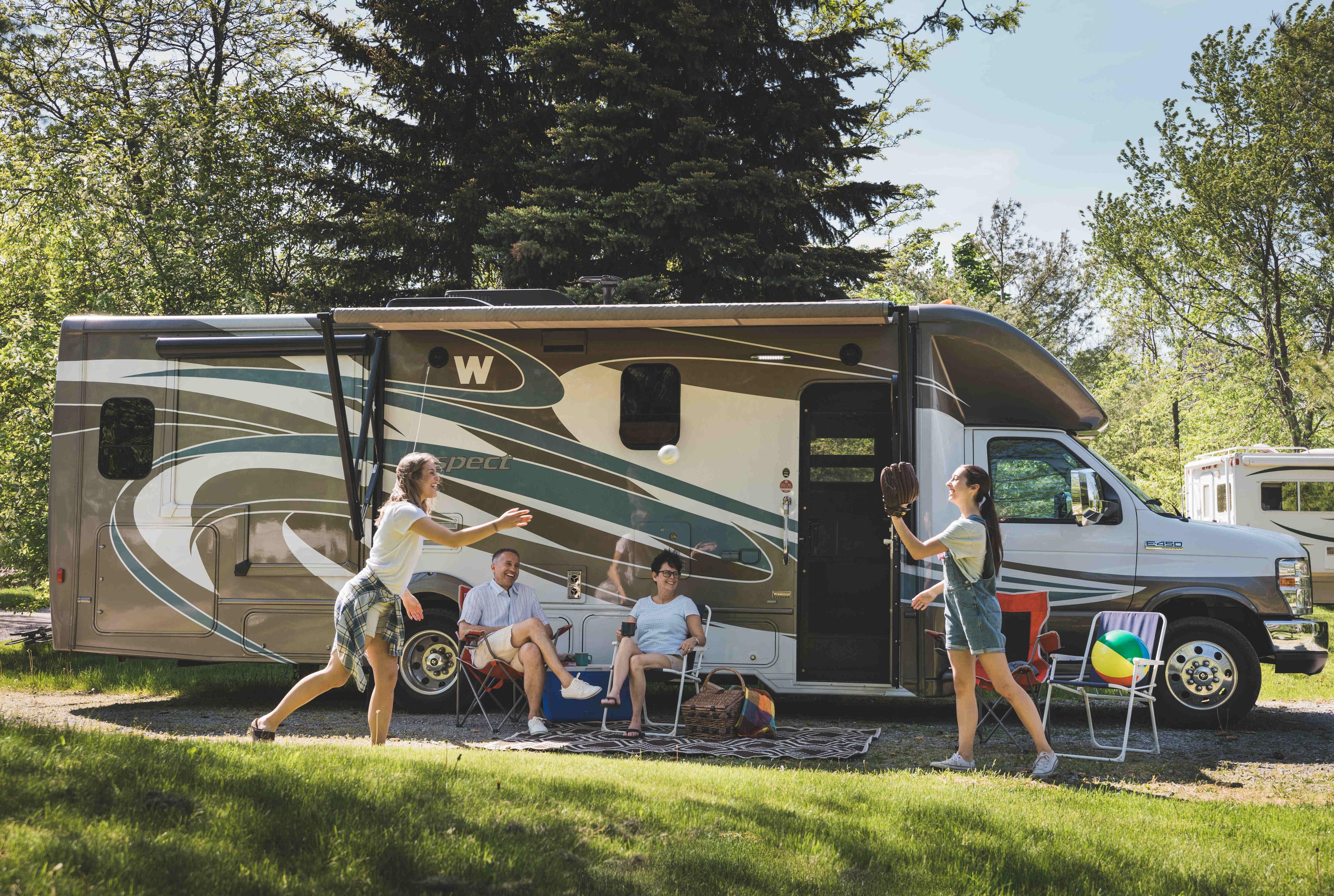 Opening an RV awning