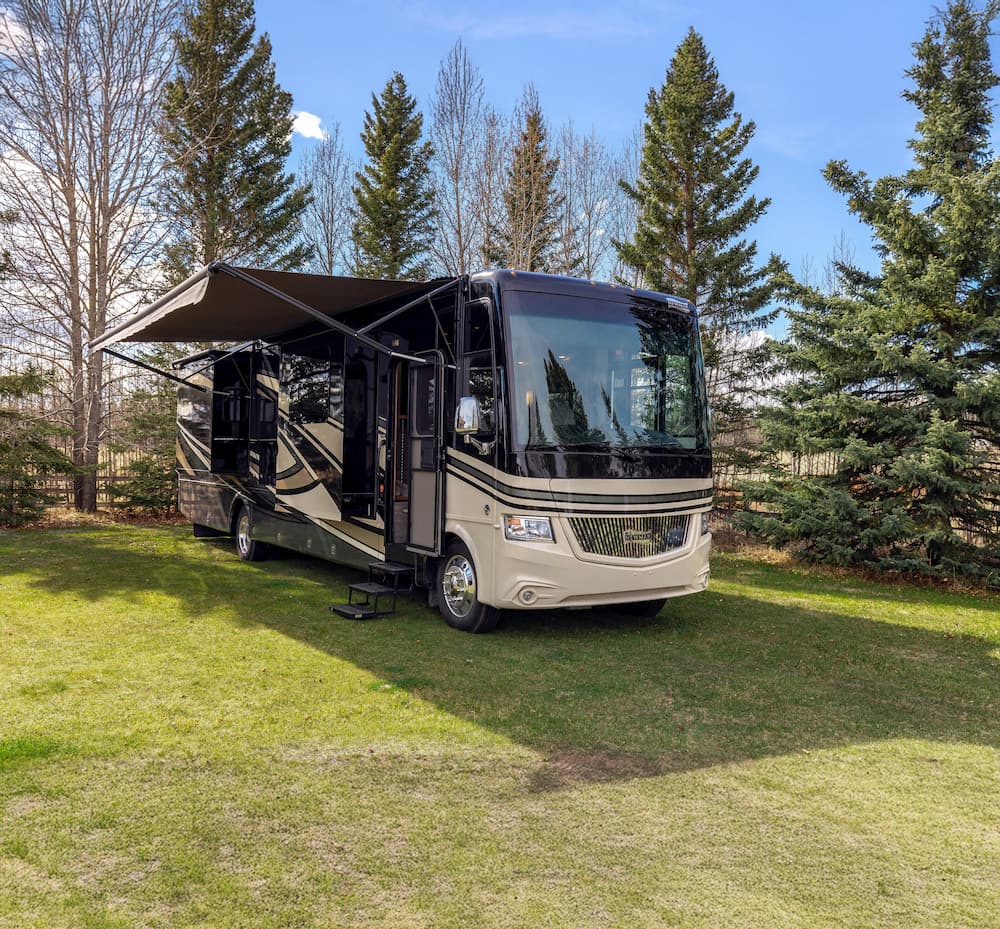 RV mountain landscape